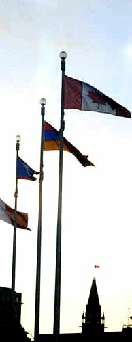 armenian flag at ottawa city hall