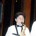 Hairapet Arakelyan, alto saxophone, and Mher Mnatsakanyan, shvi, at the First Unitarian Church